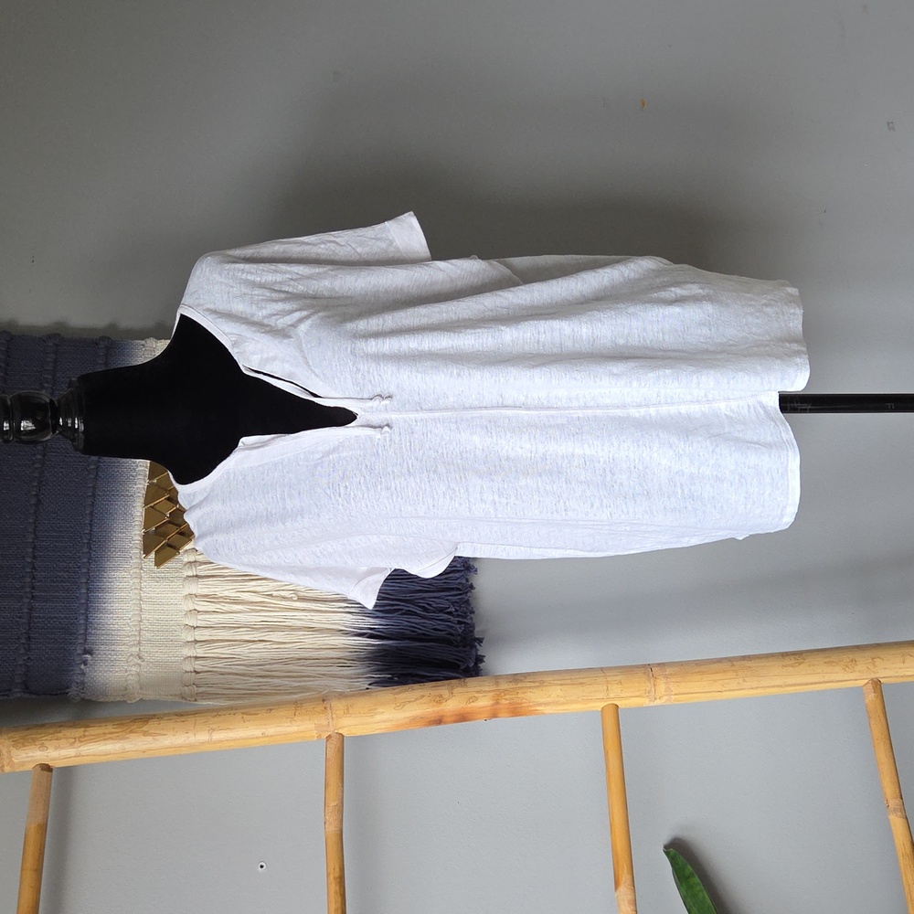 Chaser White Split-Neck Blouse